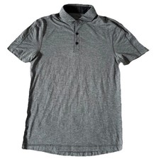 Lululemon Evolution Short Sleeve Shirt Polo Men's size Medium Gray
