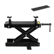 Motorbike jack scissor lift paddock stand black incl. rubber pad