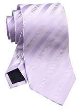Men's Striped Ties Polka Dots Formal Designer One Size Light Lavender Purple