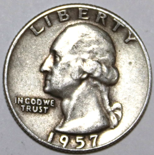 1957-P Washington Quarter - 90% Silver - Very Fine - #1547EA