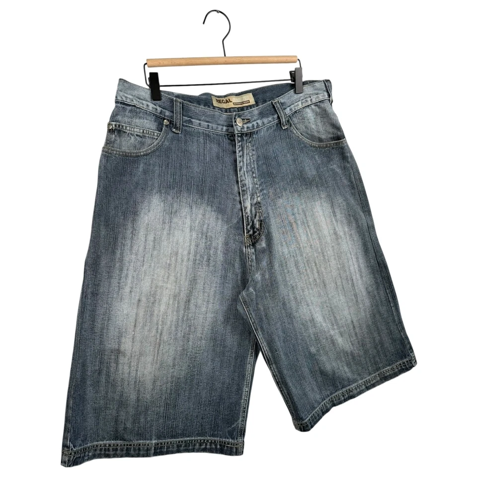 Pantalones cortos de mezclilla vintage Regal desteñidos negros para hombre 37 Foto 4 de 4