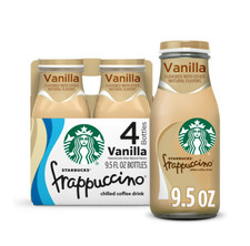 Starbucks Frappuccino Vanilla Chilled Coffee Drink, 9.5 fl oz, 4 count