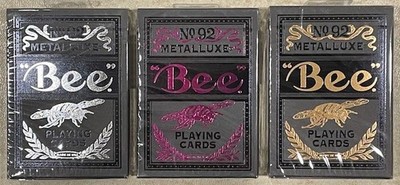 Bee Metalluxe Silver-Magenta-Gold 2026 Diamond Back playing cards