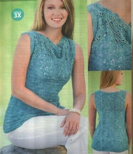 CLEARWATER TANK TOP 7 SIZES WOMEN'S CROCHET PATTERN INSTRUCTIONS