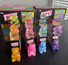 Mystery Selection Gummy Bear Glitter Squishy Squeeze Toy, 3 in
