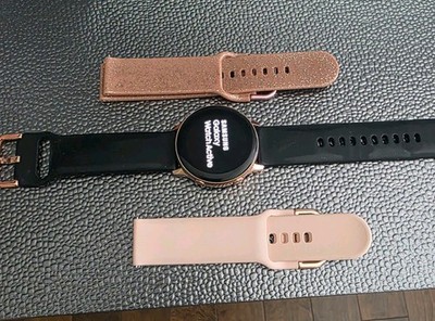 Samsung Galaxy Watch Active Rose Gold Touch Screen w/ Black, Pink Bands