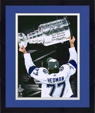 Frmd Victor Hedman Lightning 2020 Champs Signed 16