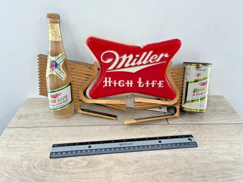 Vintage Miller High Life Beer Bottle Can Lighted Sign Memorabilia Lakeside Chi