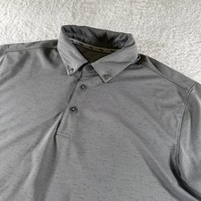 Walter Hagen Athletic Golf Polo Shirt Gray Collared Stretch Medium Clean Short