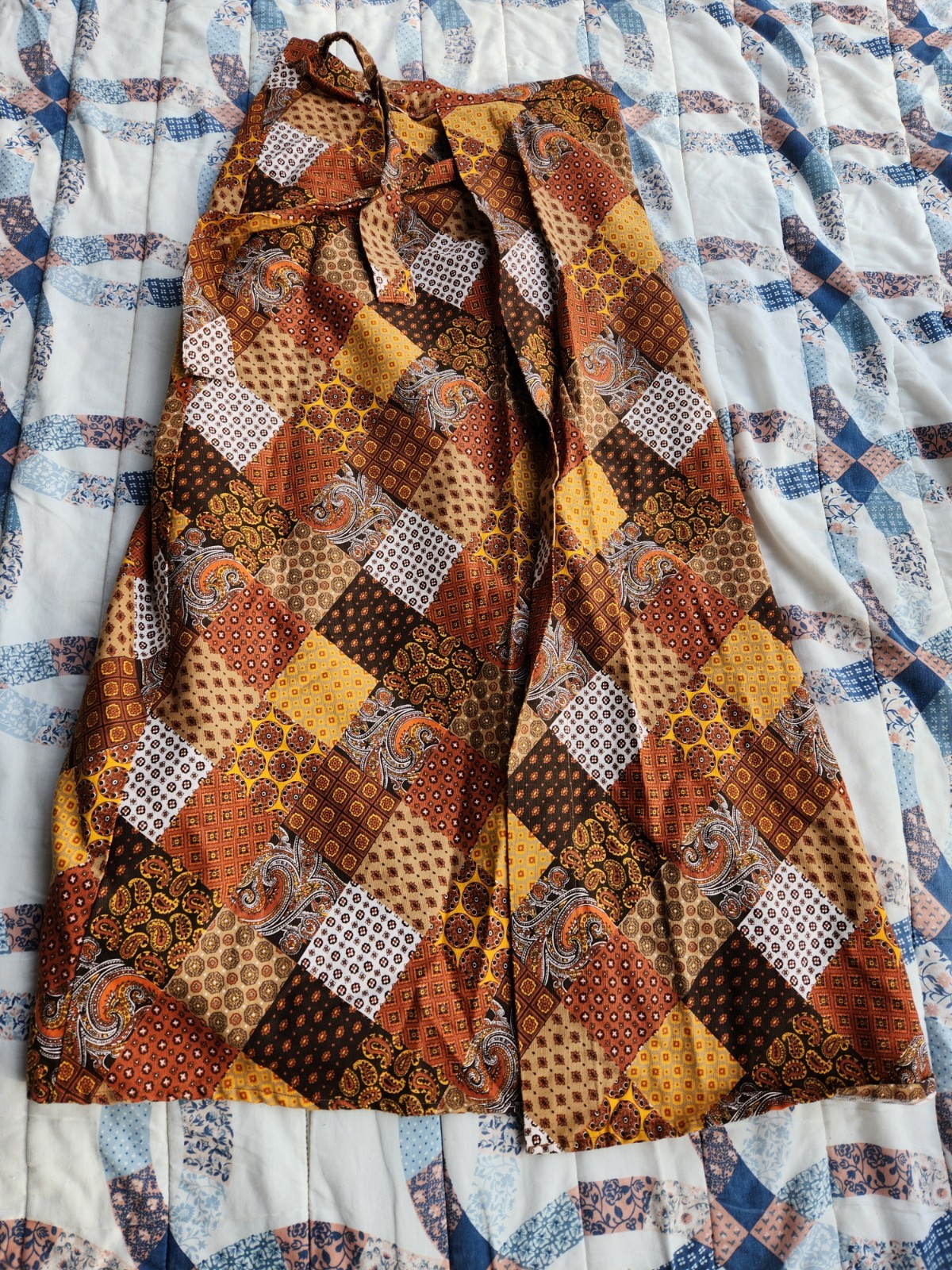 Handmade Patchwork Cottage Core Wrap Around Skirt… - image 1