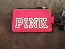 Pink Victoria's Secret Lanyard Classic Pink print- card holder