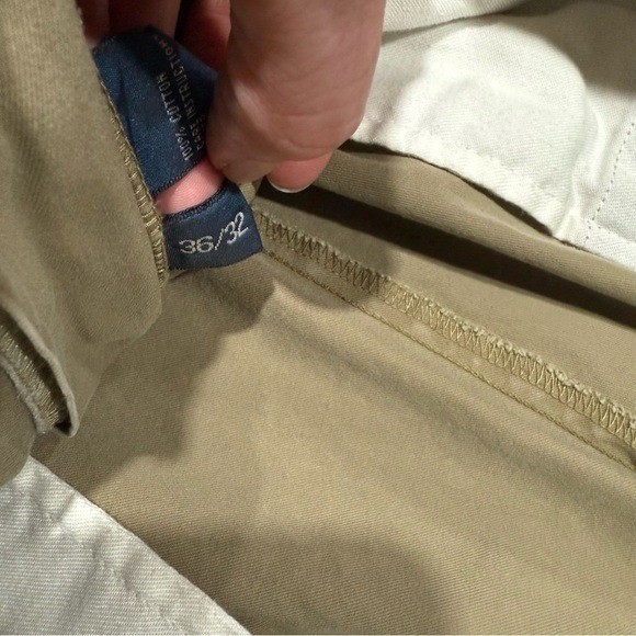 Polo Ralph Lauren Men's Tan Khaki Chino Pleated Front Pants Size 36 X 32 Vintage thumbnail 4