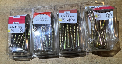 HSI  Holzschrauben  4 Packungen  vezinkt seko  / Nr.159