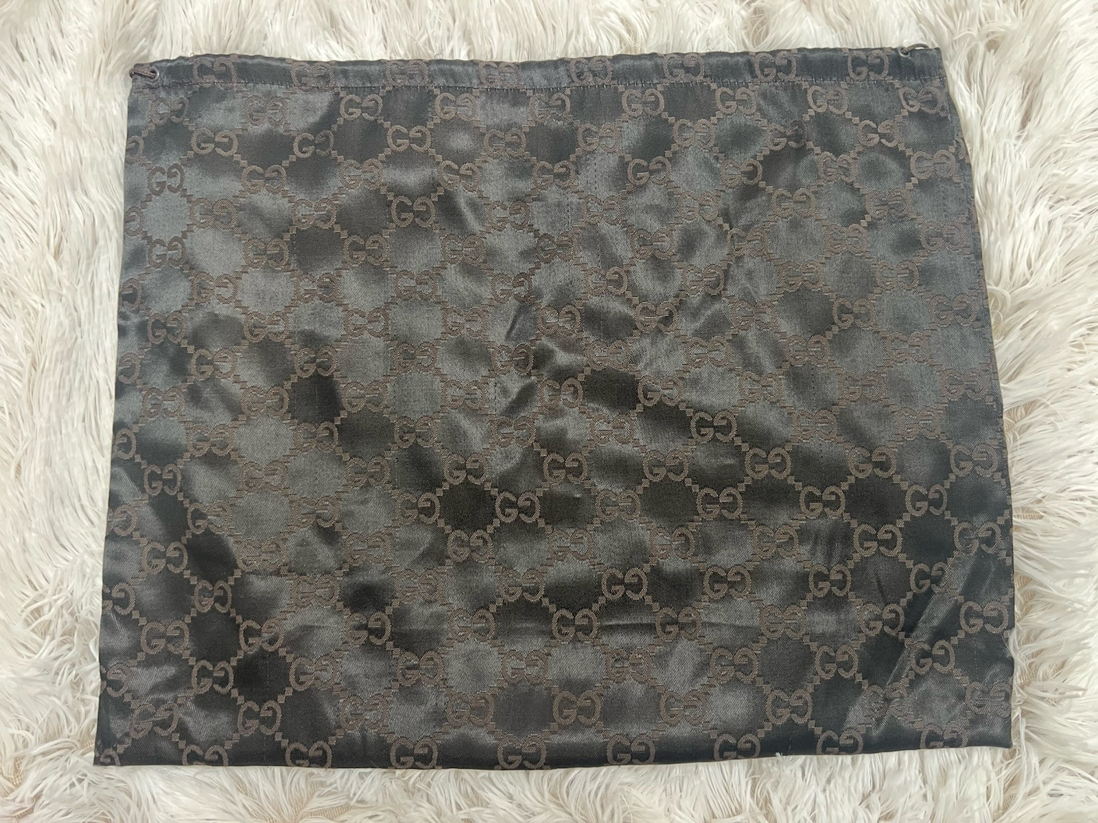 Gucci Small-Medium Monogram Dark Brown Drawstring… - image 1