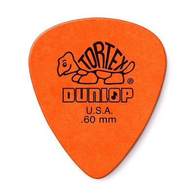 Jim Dunlop Tortex Standard Pick .60MM - 24 Pack .60mm, ORANGE 