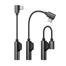 Type-C to 3.5mm Charging Listening Song Audio Converter Data Line Black 