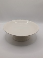 Cream Ceramic Pedestal Cake Stand by J & G Meakin 1940's