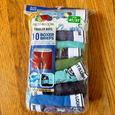 Fruit Of The Loom Toddler Boys Assorted Boxer Briefs - Size 4T / 5T - NEW