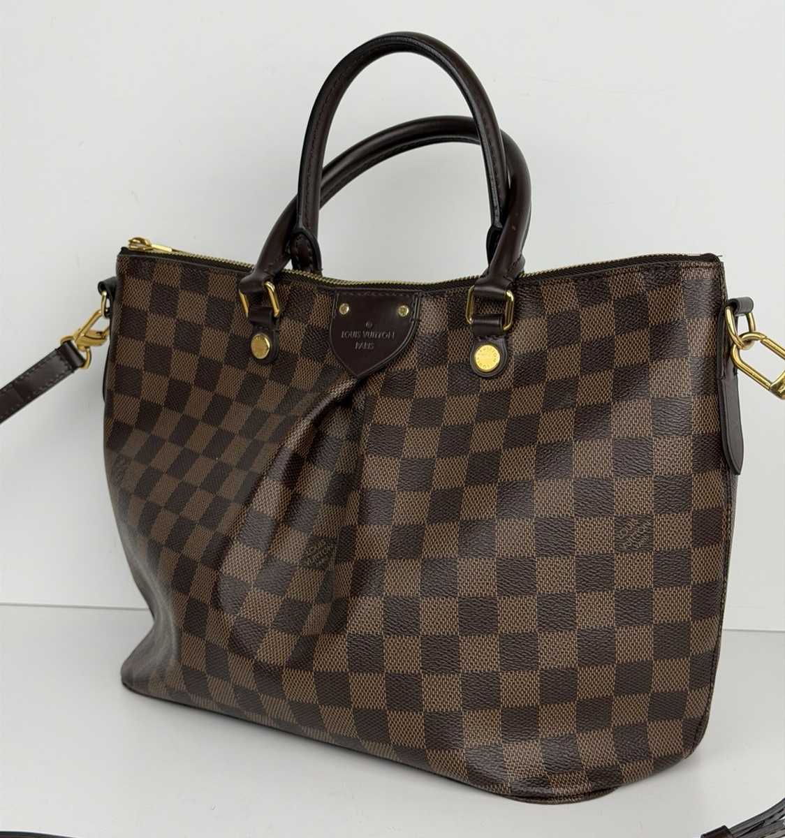 Louis Vuitton パース Louis Vuitton Damier Ebene Siena PM Handbag in Coated Canvas 2018