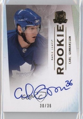 2009-10 Upper Deck The Cup Gold Rainbow 30/36 Carl Gunnarsson Rookie Auto RC 2d8