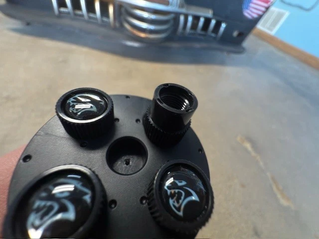 (1) Tapa de válvula Dodge Challenger Charger SRT HELLCAT MOPAR IGUAL QUE DISTRIBUIDOR 82214911 Foto 3 de 4