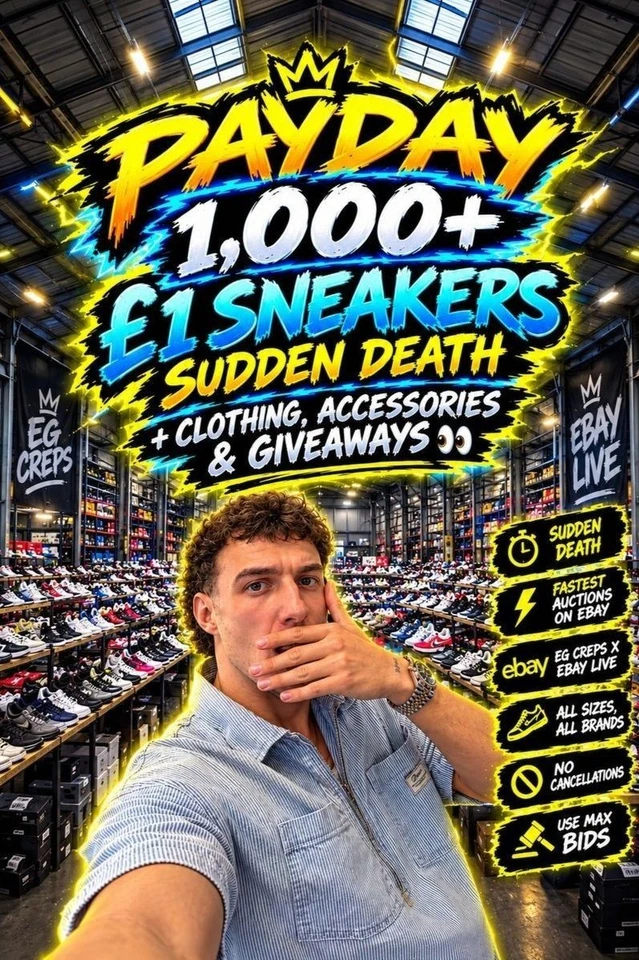 1,000 PAIRS SUDDEN DEATH ONLY ‼️ HUGE VARIETY, ALL SIZES, £1 START ‼️