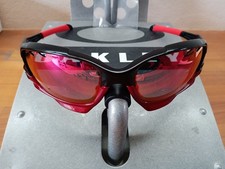 Oakley Custom Jawbone Polarized Sunglasses Racing Red Lens Polish Black