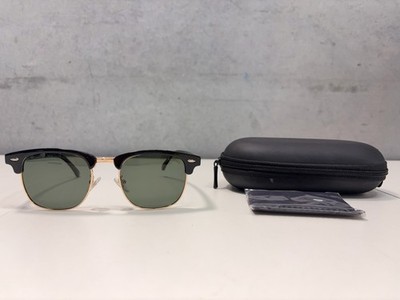 Luenx On My Way ~ Gold & Black Aviator Sunglasses w Case ~ Mens Womens