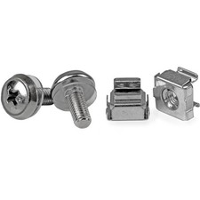 StarTech M5 Mounting Screws and Cage Nuts for Server Rack Cabinet - 50pk