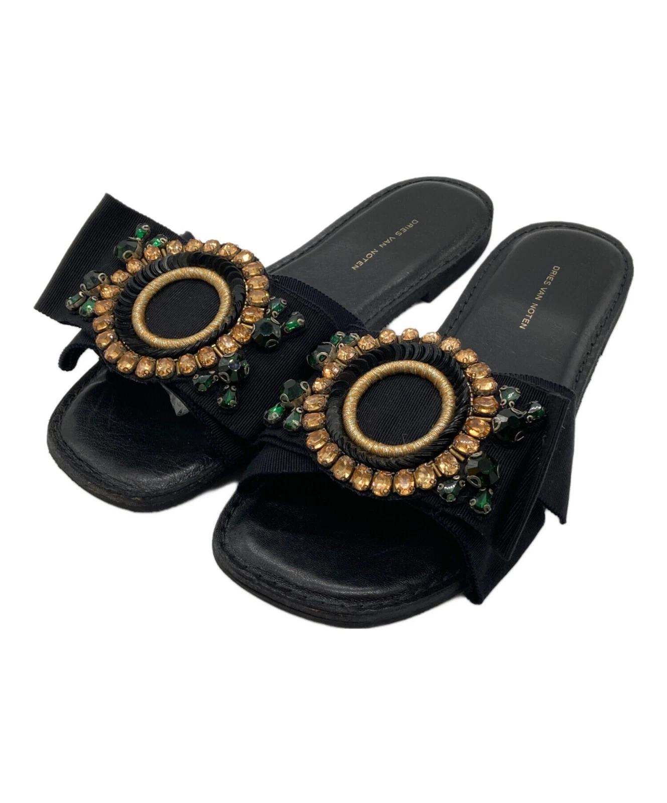 VANS DRIES VAN NOTEN Sandali piatti in pelle colore nero taglia 35