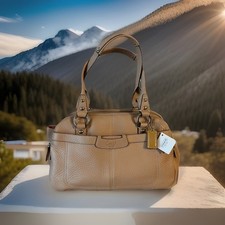 Coach brown leather shoulder bag