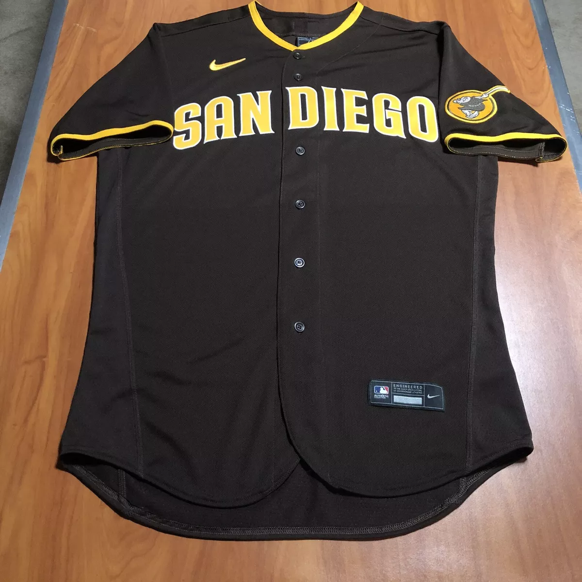 Nike Authentic San Diego Padres MLB Baseball Jersey Brown Alternate 44