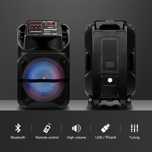 Altavoz Bluetooth Portátil 9000 W Subwoofer 15” Bajo Pesado Sistema de Fiesta AUX y Micrófono - Imagen 5 de 14