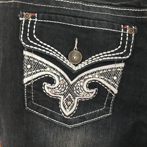 Natural Reflections Embellished Rhinestone Crop Jeans New With Tags Size 16 Reg - Picture 7 of 16