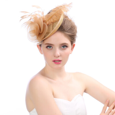 chinese dress ladies British Wide Brim Vintage Church Dress Hat, White Black
