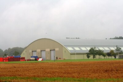 Foto 6x4 Edzell Hangar alter Hangar jetzt zur Lagerung benutzt. c2008