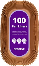 DecoPac 2lb Loaf Pan Liners, 100 Pack, Non-Stick Siliconized Greaseproof Paper