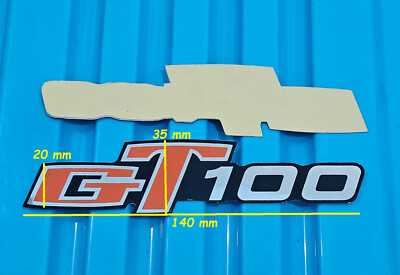 SUZUKI GT100 GT100 SIDE COVER STICKER EMBLEM DECAL PAIR NOS | eBay