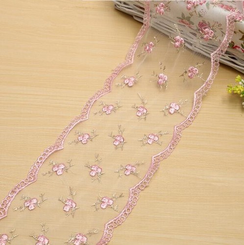 5 Yards Handmade Embroidery Flowers Lace Trim Wedding Dress Accessories - Picture 5 of 5