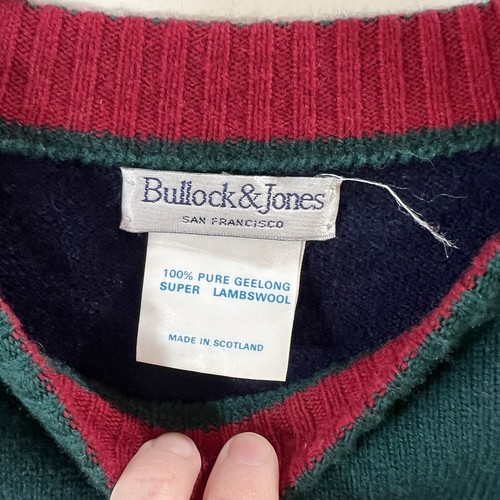 Suéter Argyle de Lana Escocesa Bullock & Jones Para Hombres Talla M Multicolor Grandpacore - Imagen 3 de 7