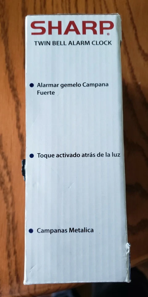 SPC800 SHARP TWIN BELL TOUCH ACTIVATED BACK LIGHT ALARM CLOCK  NIB - Image 2 of 4