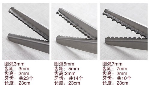 Zigzag Sewing Scissors Pinking Shears Serrated Lace Cut Tailor Scissors - Picture 6 of 11