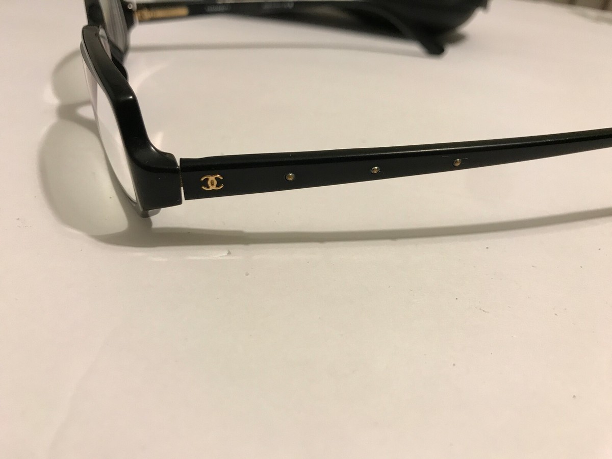 Authentic Chanel Glasses 3117-H c.622 Black/Gold 51-15-135 Authentic Chanel Glasses 3117-H c.622 Black/Gold 51-15-135