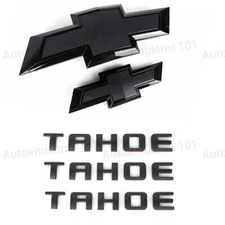 Blackout 2015-2020 Chevy Tahoe, Bowtie Emblems doors tailgate letters.