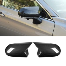 For Toyota Camry 2018-2025 Side Rearview Mirror Cover Cap Trim Horn Carbon Fiber