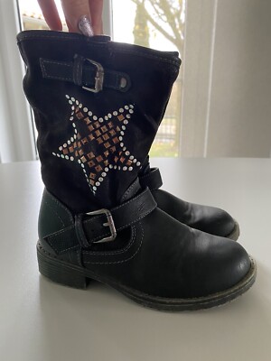 Kinder Biker Boots Stiefeletten Stiefel Gr. 32