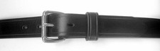 BLACK BRIDLE LEATHER BELT/STAINLESS BUCKLE / 1.25" / AMISH MADE IN THE USA