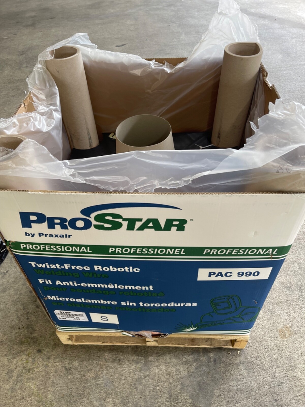 990 lbs Praxair ProStar 70S6 MIG Welding Wire, 0.035" / 0.90mm