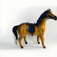 Leather Wrapped Brown Chestnut Mare Horse 12” x 10” Inch Farmhouse Decor