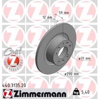 Zimmermann 2X Bremsscheibe Hinten Ø290 Mm Beschichtet FüR Peugeot 508 SW I 8E_